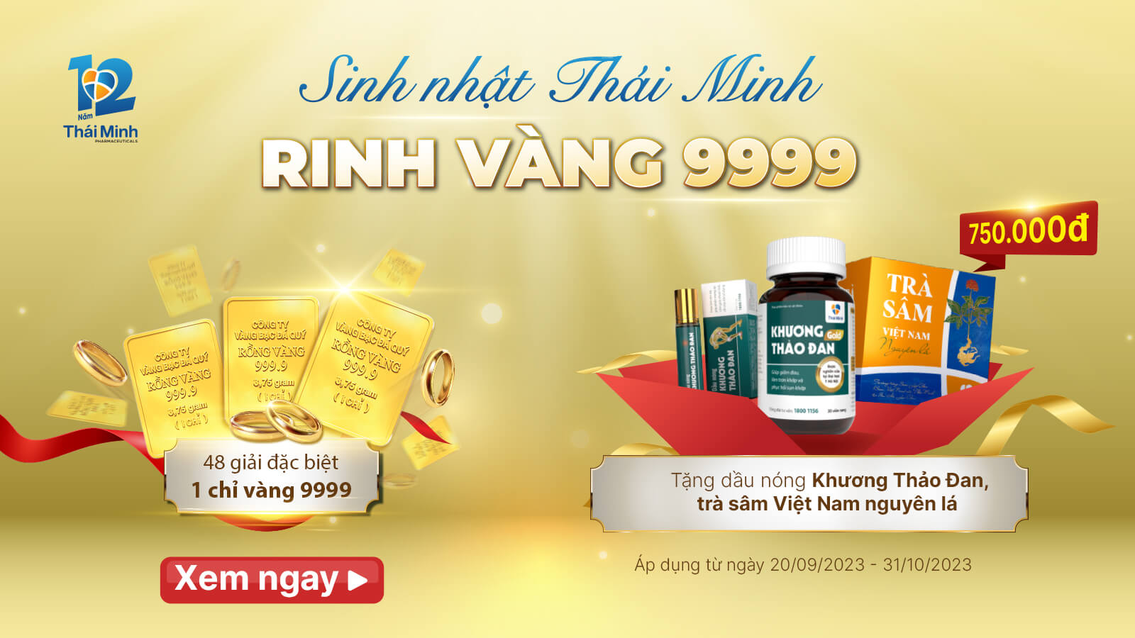 KHUYẾN MÃI MỪNG SINH NHẬT THÁI MINH: KHƯƠNG THẢO ĐAN GOLD TẶNG VÀNG 9999