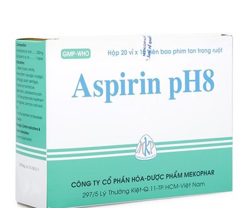 Thuốc Aspirin pH8 hộp 20 vỉ x 10 viên